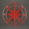 20 Inch Distressed Metal Compass Rose Nautical Wall Decor Indoor Outdoor